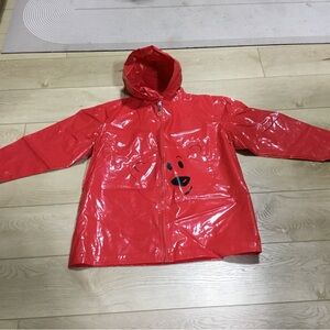 Kids Red Bear Design Raincoat